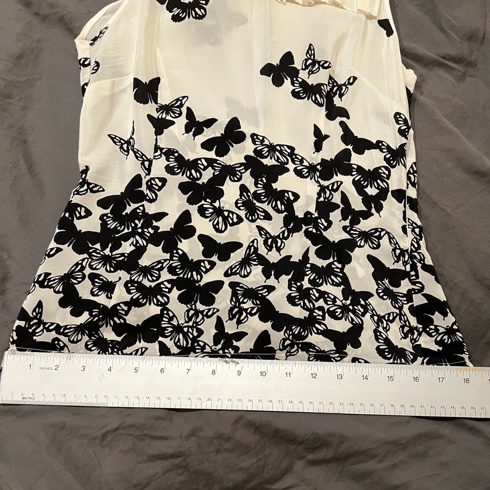 100% Silk Butterfly Top szS - Picture 14 of 15